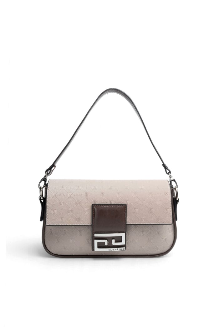 Silver Polo Vizon - 517 Nomy A.Kahve Fashion Kadın Omuz Çantası SP1179