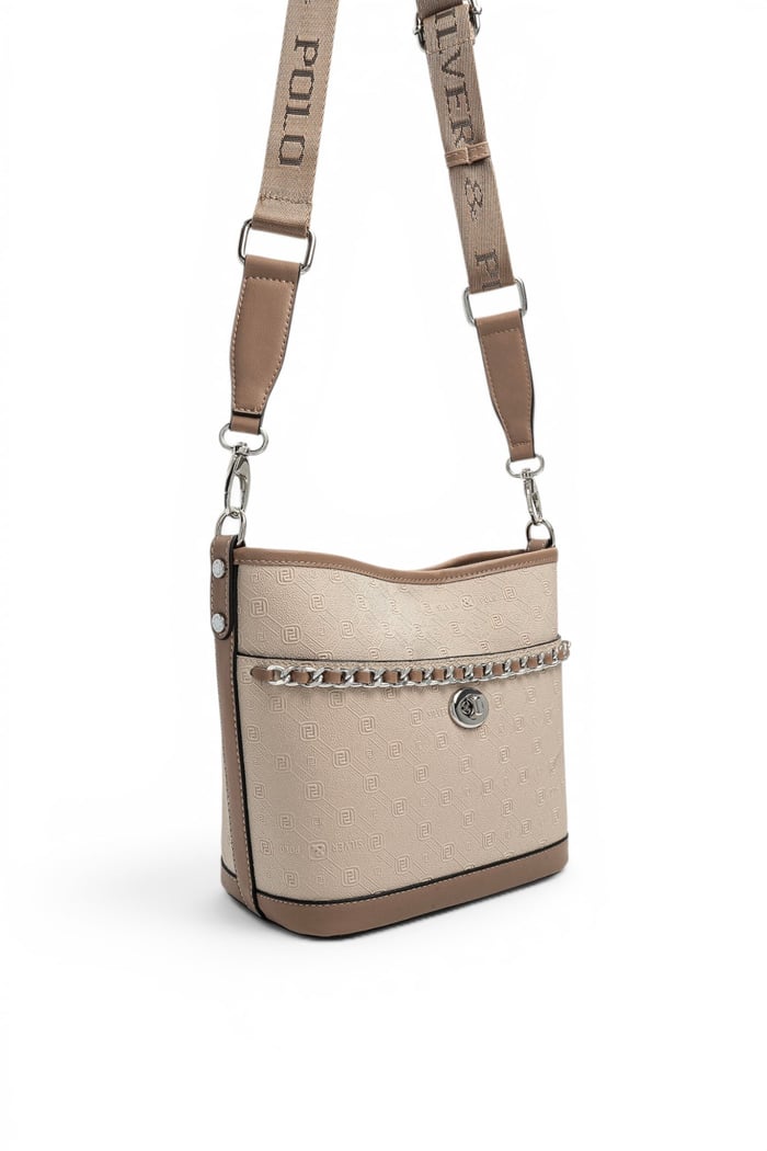 Silver Polo Bej - Latte Fashion Kadın Omuz Çantası SP1284