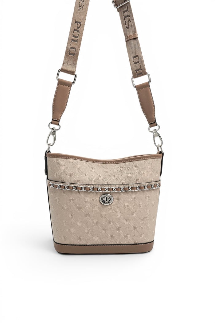 Silver Polo Bej - Latte Fashion Kadın Omuz Çantası SP1284