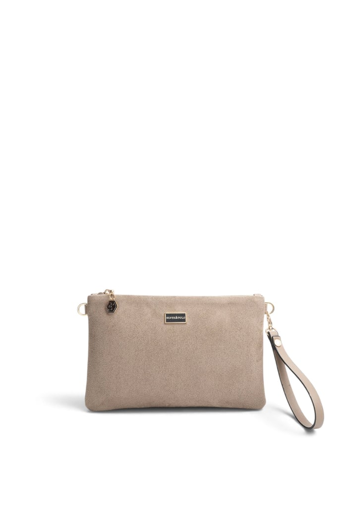 Silver Polo C.Vizon - C.Vizon Süet Kadın Portföy ve Clutch El Çantası SP1250