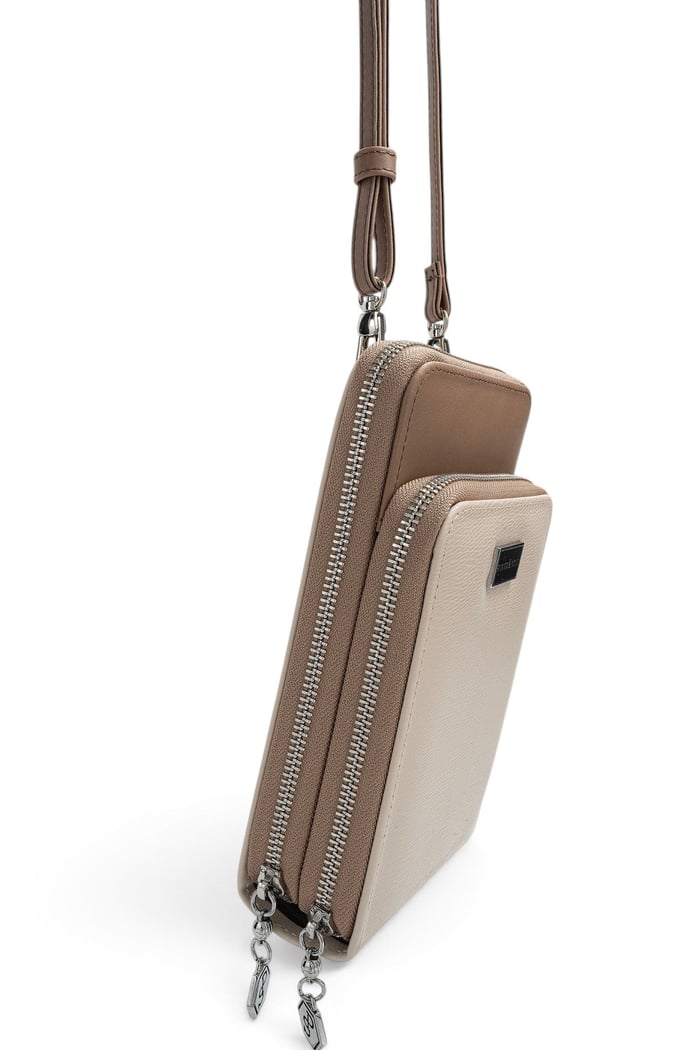 Silver Polo Bej - Latte Düz Kadın Telefon Çantası SP1011