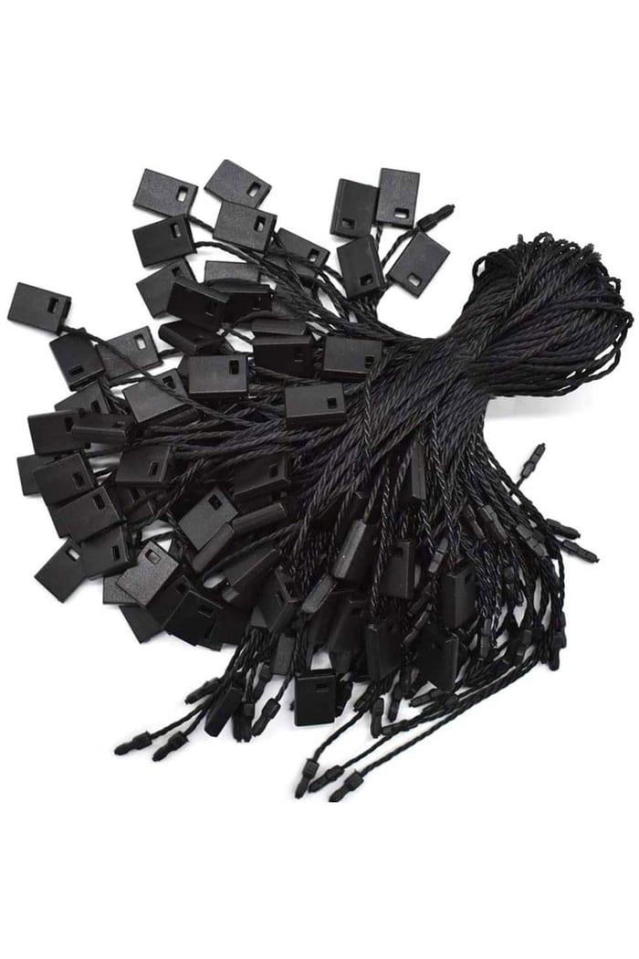 1000 Adet Siyah Plastik Kilitli Etiket İpi B-0118-S