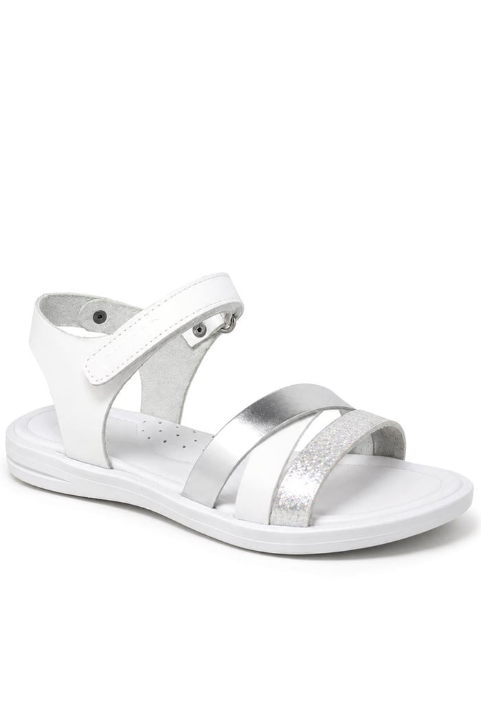 Artico Alexia Genuine Leaher Vaketa Silvery White Kids Girls Sandals