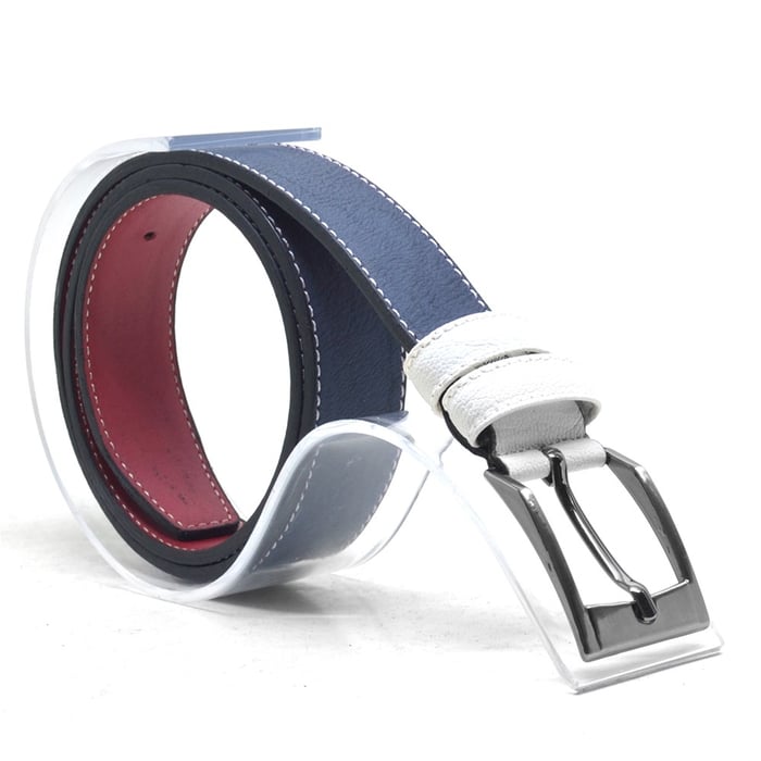 Praff Navyblue White Casual Boys Belt