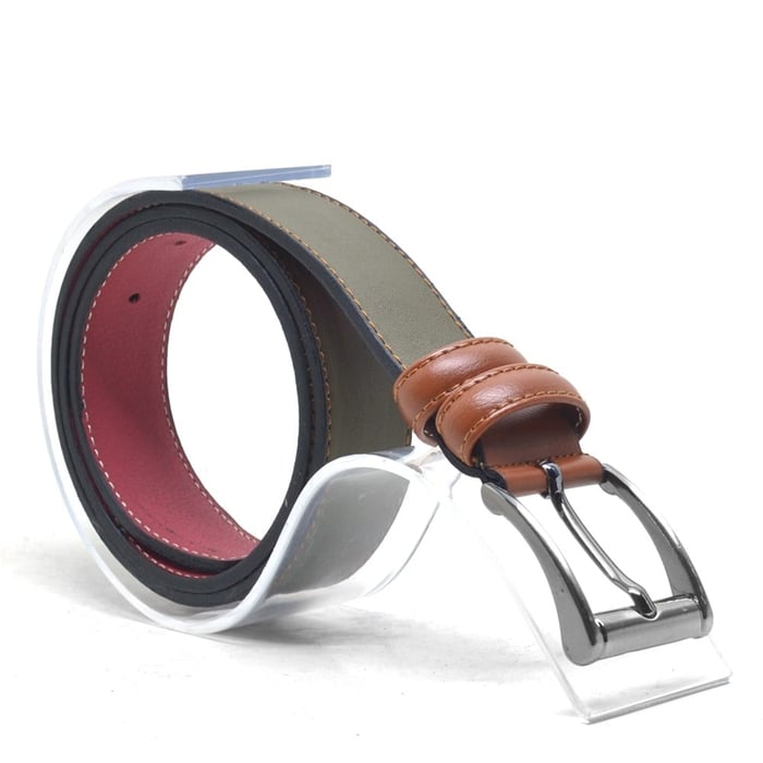 Praff Green Tan Colorc Casual Boys Belt
