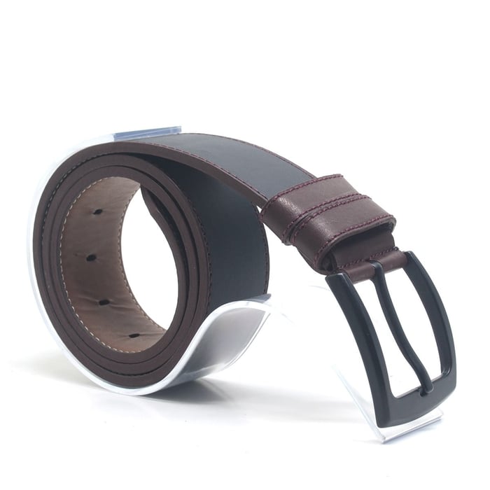 Black Dark Red 4 cm Casual Men's Belt