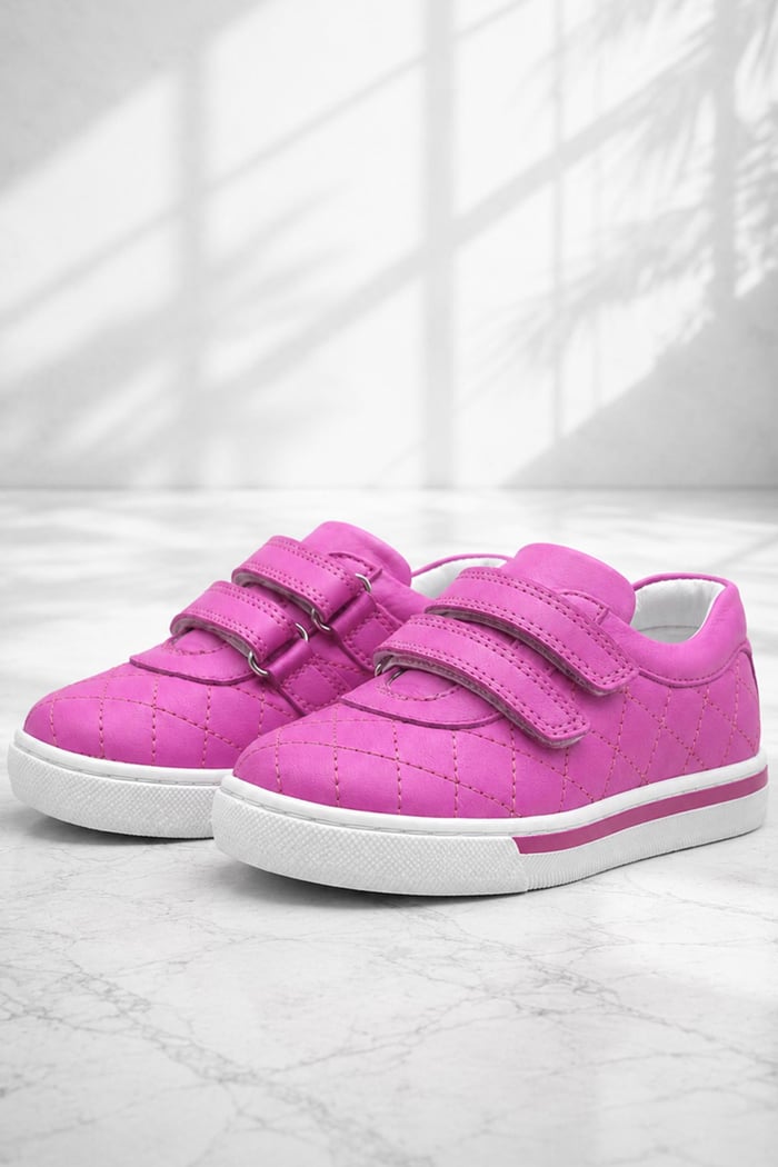 Genuine Leather Anatomic Fuschia Pink Sports Shoes Baby Girl