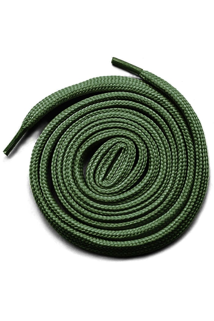 Haki Yeşil 1 cm Kalınlığında 1 Çift Yassı Spor Ayakkabı Bağcığı BGCK-0001-HKY.70CM
