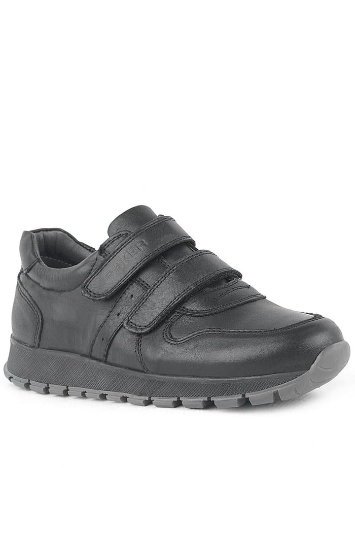 Rakerplus Black Genuine Leather Sports Shoes Sneakers For Boys 3750-S1.36