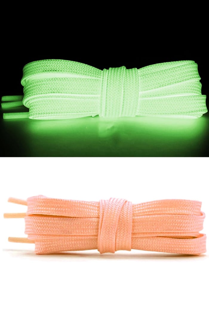 Fosforlu Neon Turuncu 1 cm Kalınlığında 1 Çift Yassı Spor Ayakkabı Bağcığı