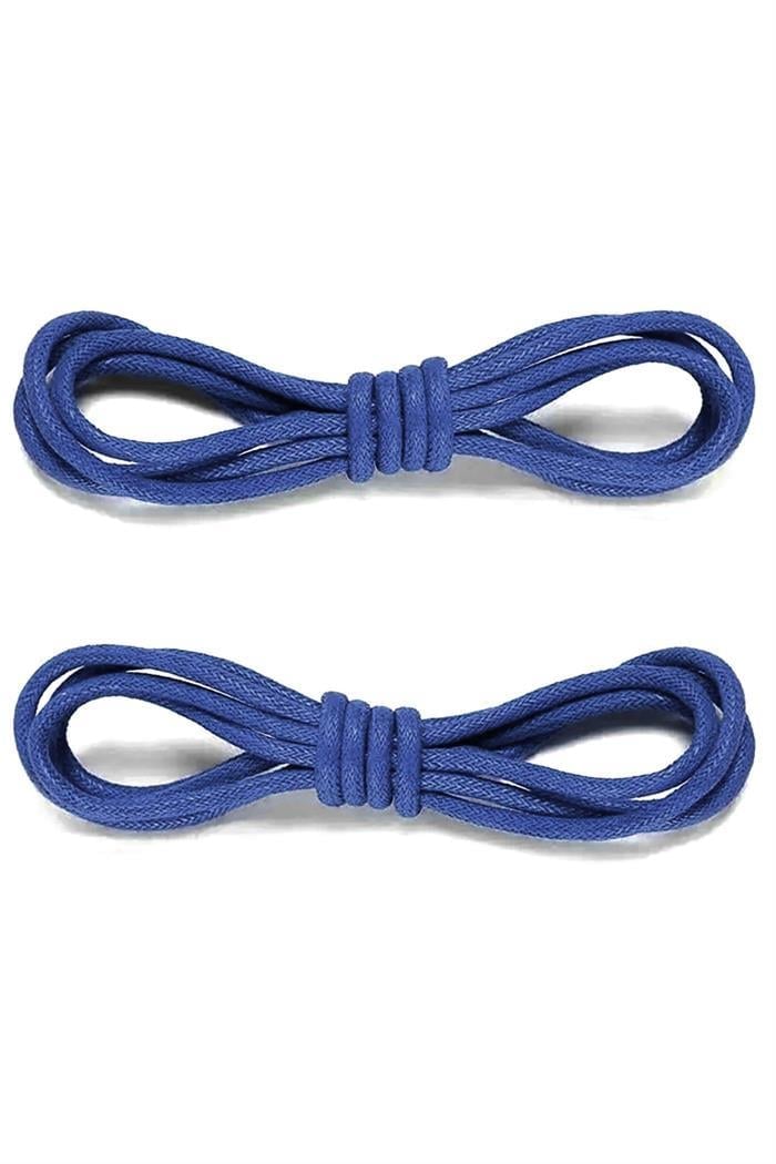 60 Cm Saks Blue Waxed Classic Shoelaces