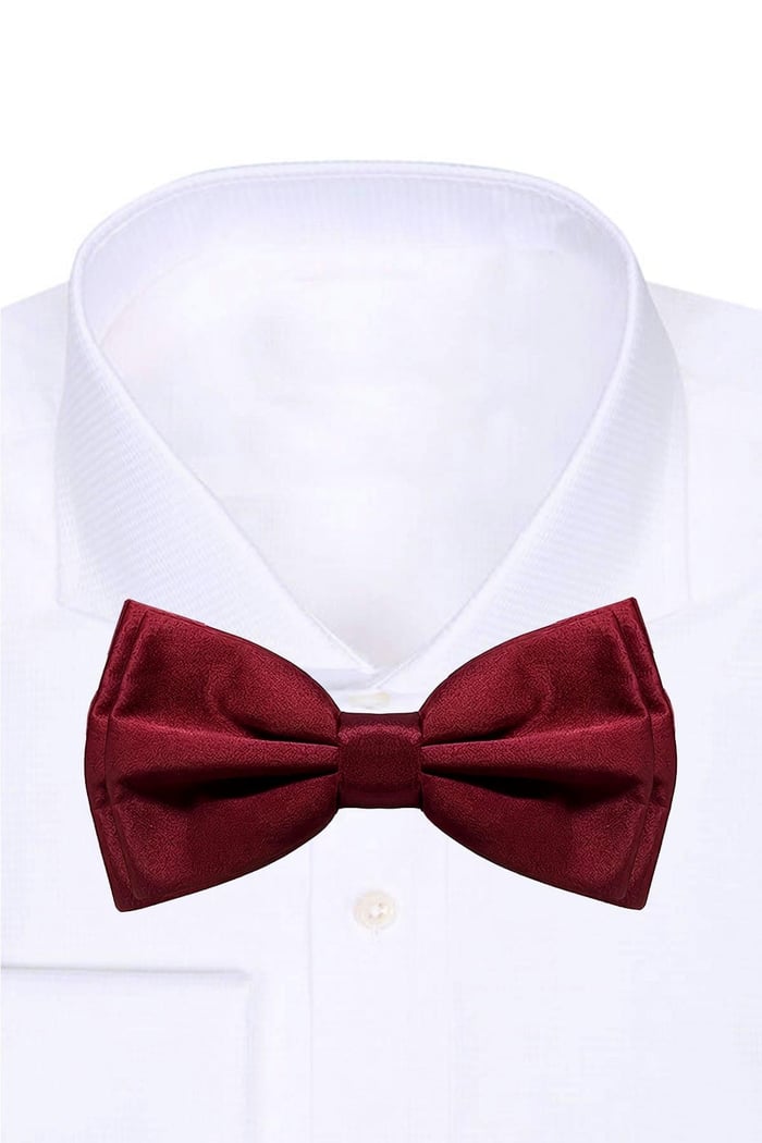 Bordo Ayarlanabilir Saten Çocuk ve Bebek Papyonu