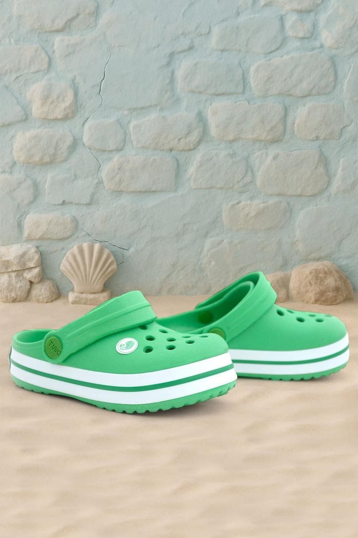 Green Summer Eva Kids Slippers Sandals