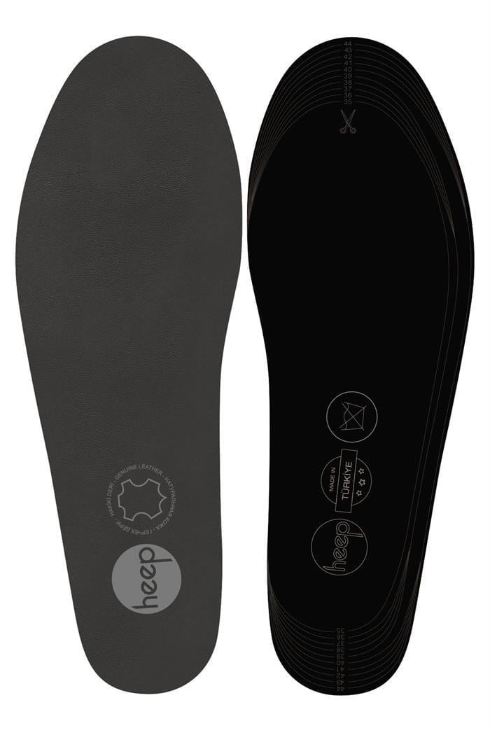 Heep Genuine Leather and Anatomical Gray Shoe Insoles Number 35-45