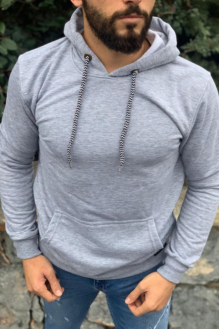 Kapüşonlu Sweatshirt GRI