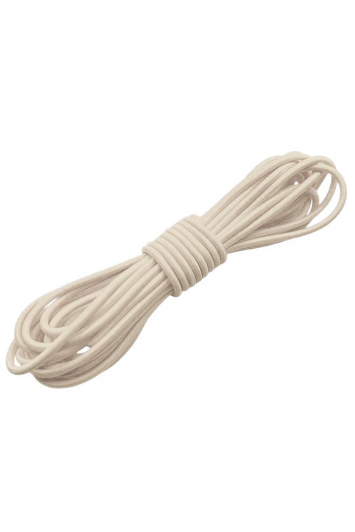 Krem Renk 5 Metre 2 mm Yuvarlak Lastik B-0110-KR