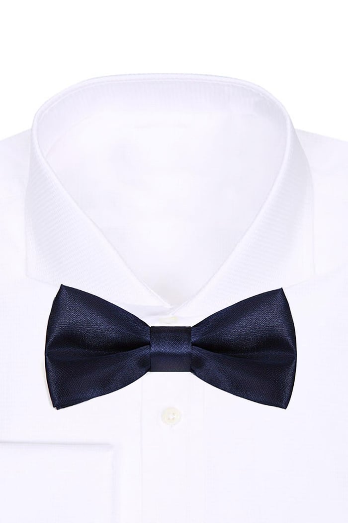 Navy Blue Satin Adjustable Bowtie for Baby and Kids