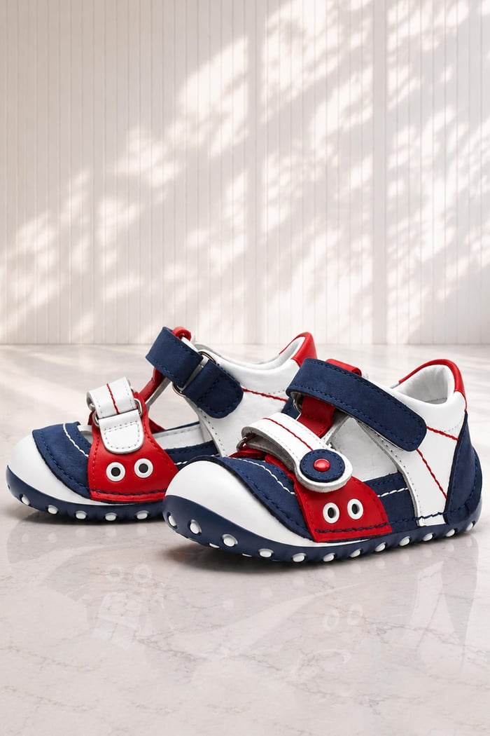 Navy Anatomic Nino Real Leather Shoes Summer First Step
