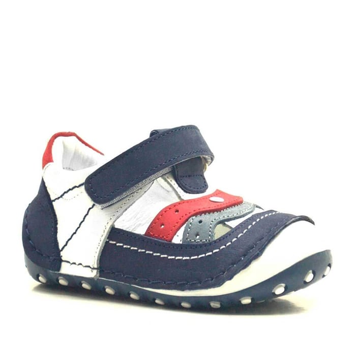 Nino Genuine Leather Navy Shoes First Step Baby Boy