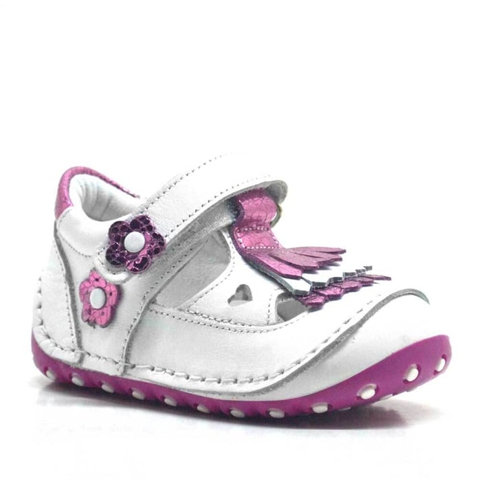 Nino Genuine Leather Pink White Tufted Anatomic Shoes Summer First Step