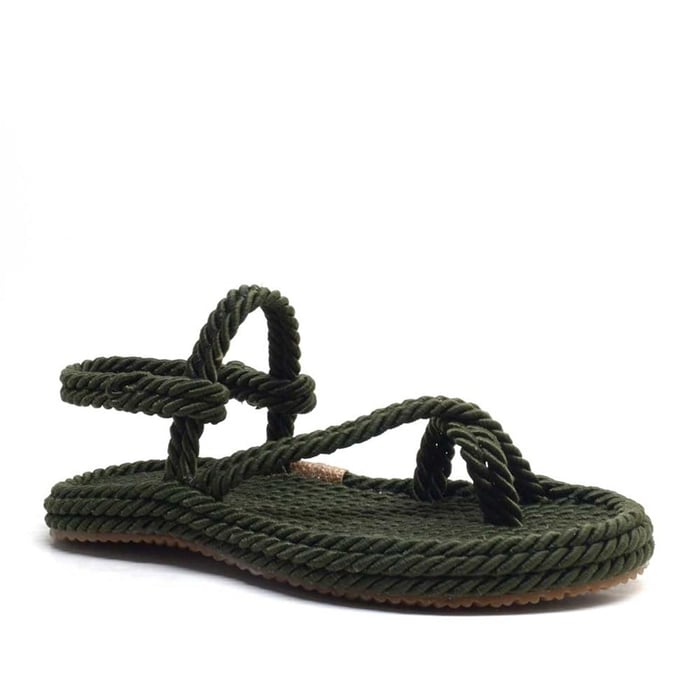 Thong Pino Khaki Casual Womens Sandals's Roped