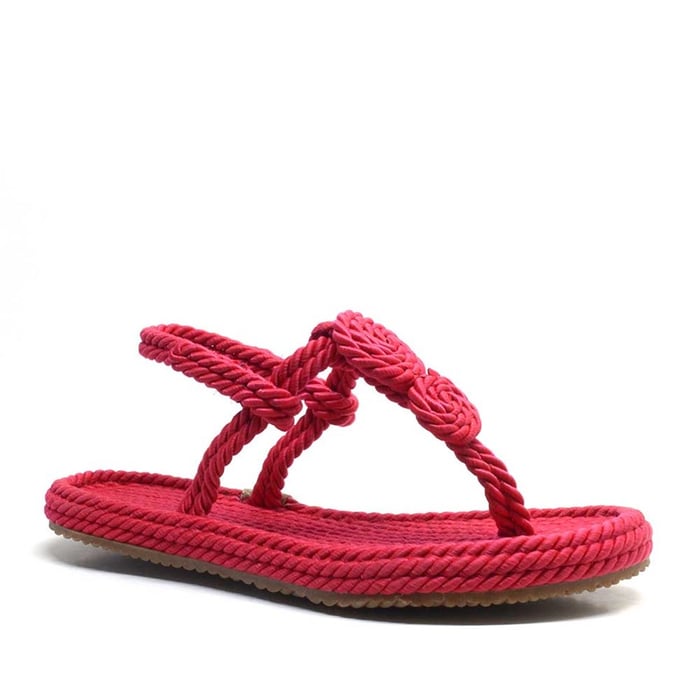 Pino Casual Rose Red Women's Flip Flop Sandals Rope Rope