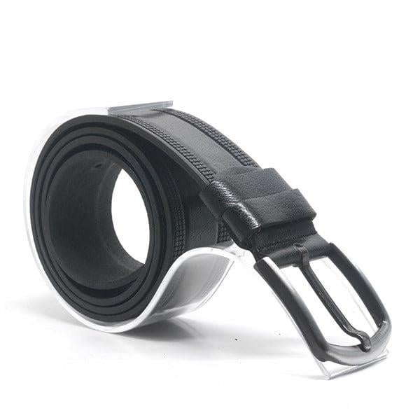 Black Genuine Leather Belt 4 cm Classic Men