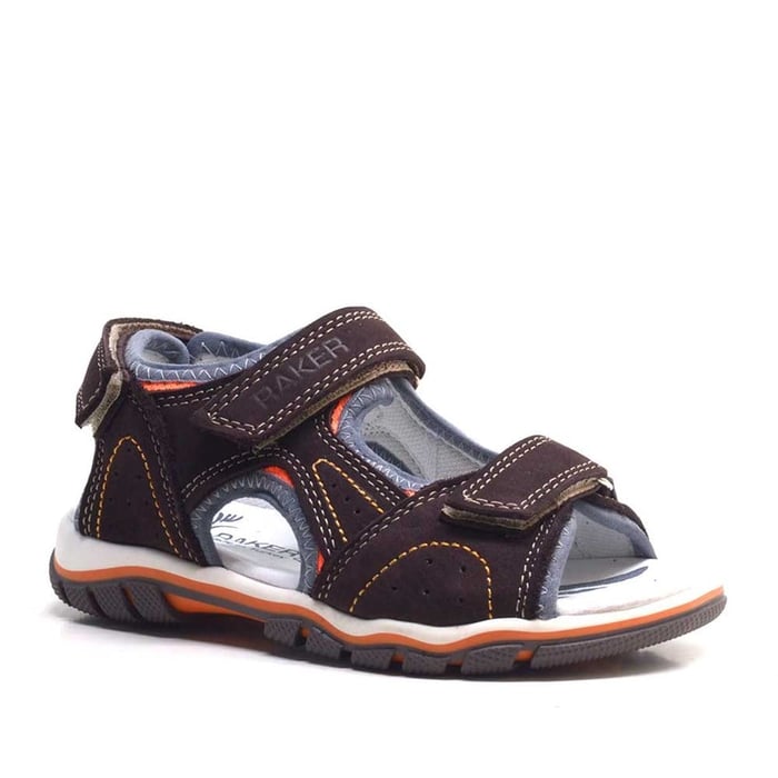 Rakerplus Brown Genuine Leather Boys Sandals Brown