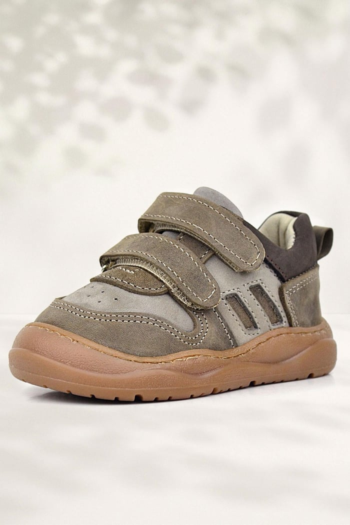 Rakerplus Schaggy Genuine Leather Sand Gray Baby Sports Shoes