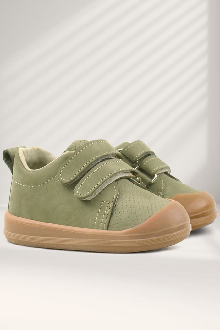 Rakerplus Sonic Genuine Leather Khaki Anatomical Baby Sports Shoes Sneaker