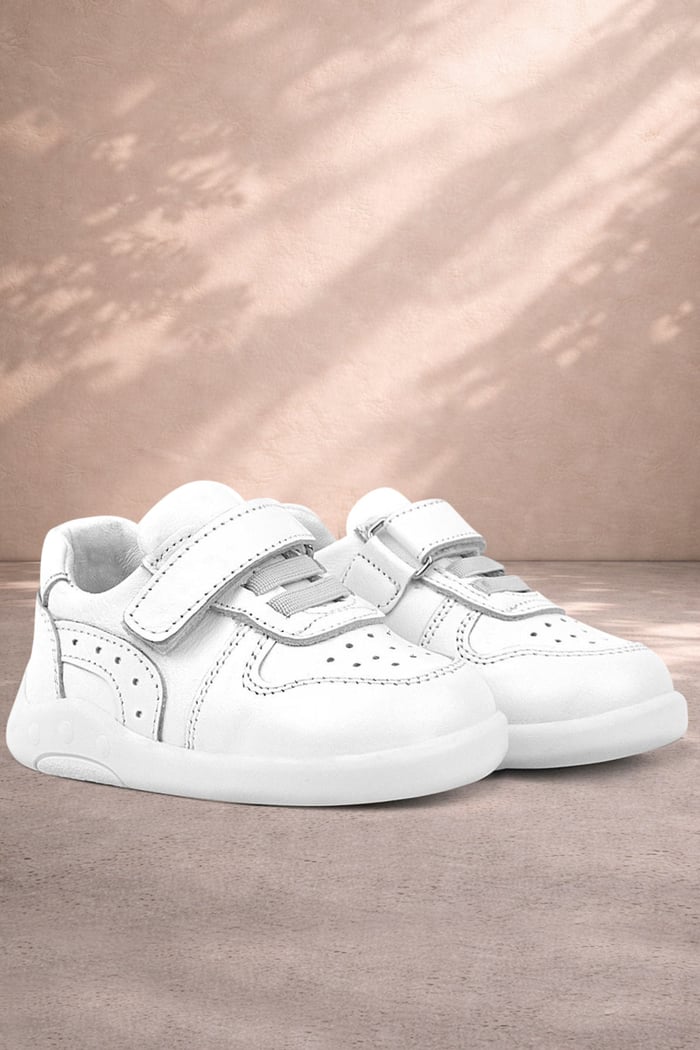Rakerplus Genuine Leather White Anatomic Baby Sports Shoes