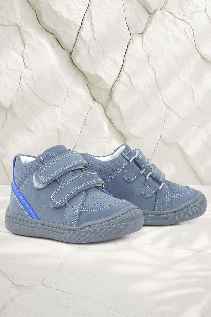 Rakerplus Raya Genuine Leather Dark Gray Velcro Baby Boy Boots