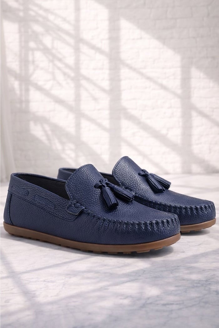 Rakerplus Navy Blue Boys' Loafers