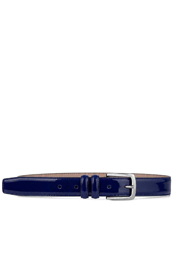 Rakerplus Lacivert Rugan 3 Cm Erkek Çocuk Kemeri (85- 110 Cm)