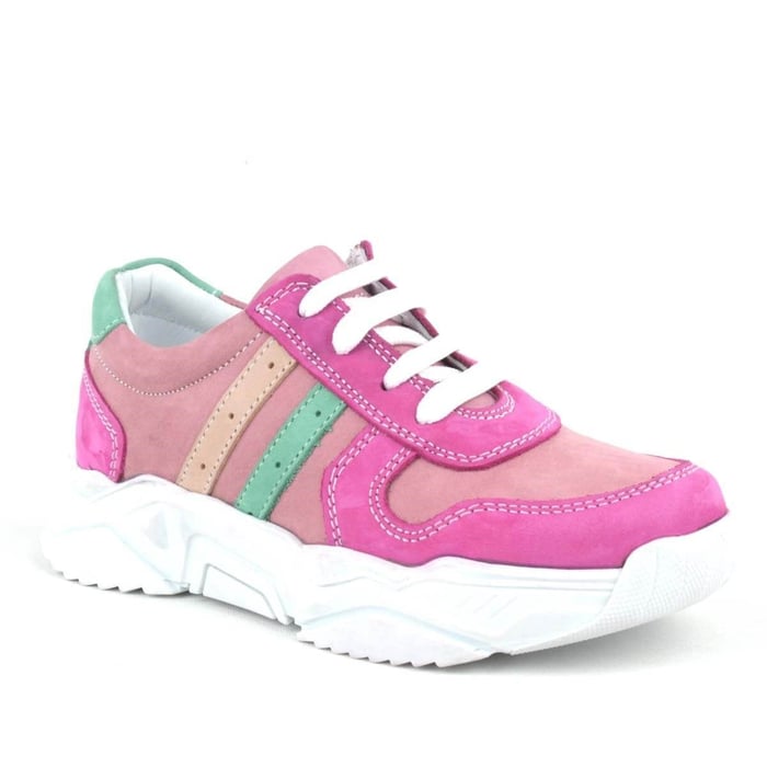 Rakerplus Hakiki Deri Fuşya Pembe Kız Çocuk Sneakers Ayakkabı