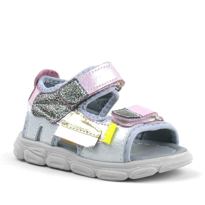 Rakerplus Genuine Leather Silver-Pink Baby Sandals
