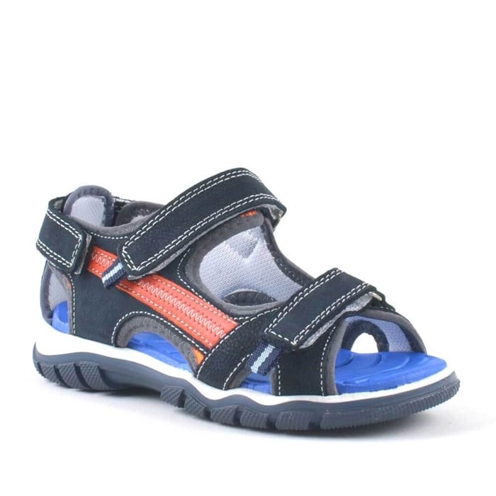 Rakerplus Hakiki Deri Lacivert Cırtlı Erkek Çocuk Outdoor Sandalet