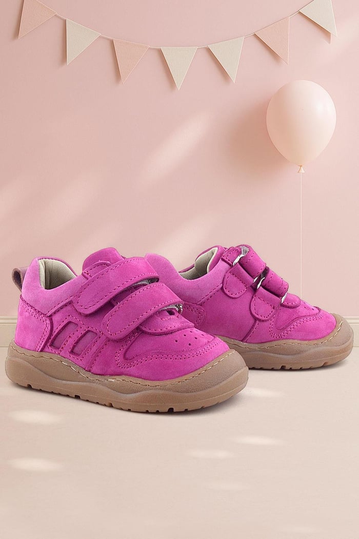 Rakerplus Schaggy Genuine Leather Fuchsia Baby Sports Shoes
