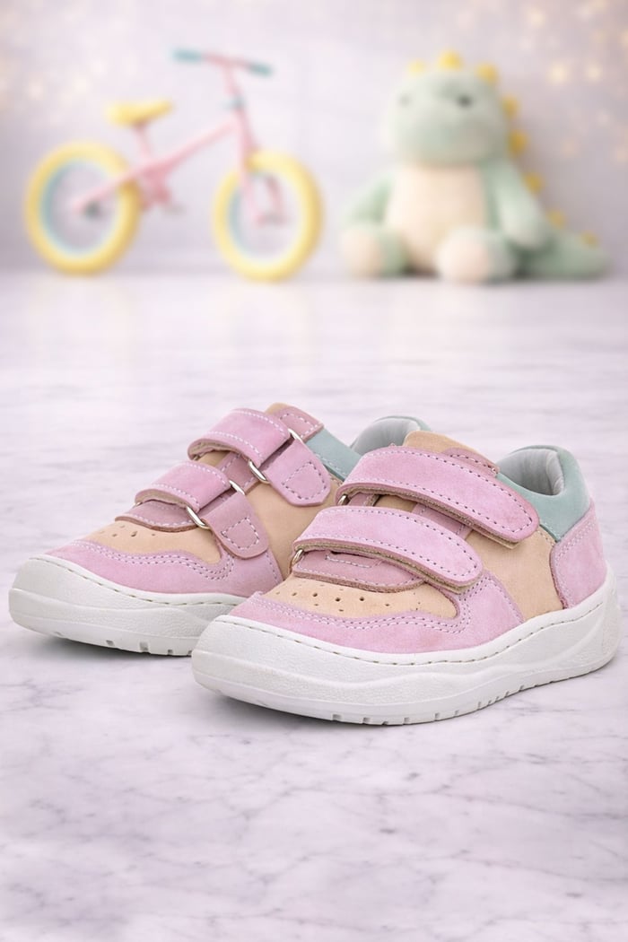 Rakerplus Schaggy Genuine Leather Powder Color Blue Baby Sports Shoes