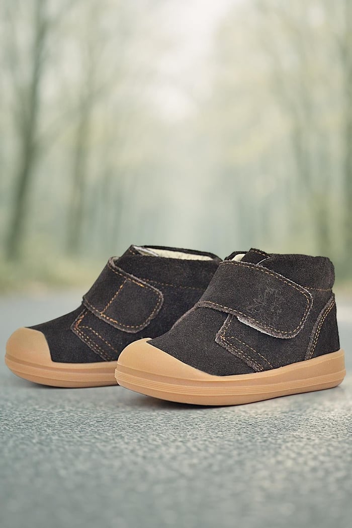 Rakerplus Yoohoo Hakiki Deri Kahverengi Cırtlı Unisex Bebek Bot