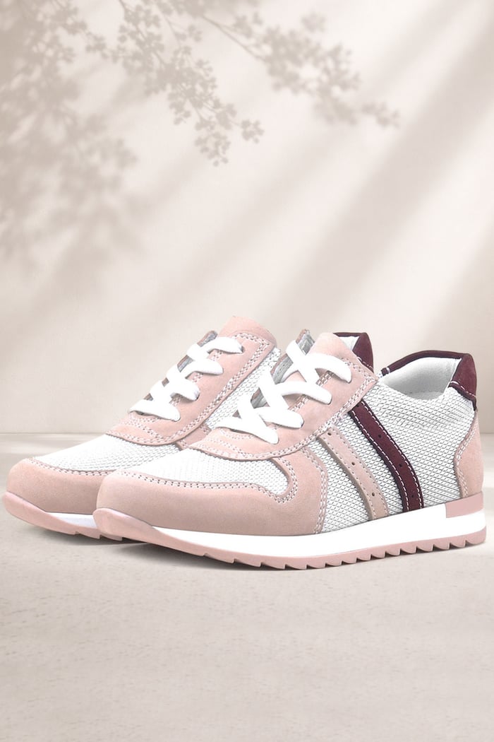 Rakerplus Genuine Leather Pink Casual Sports Shoes for Girls