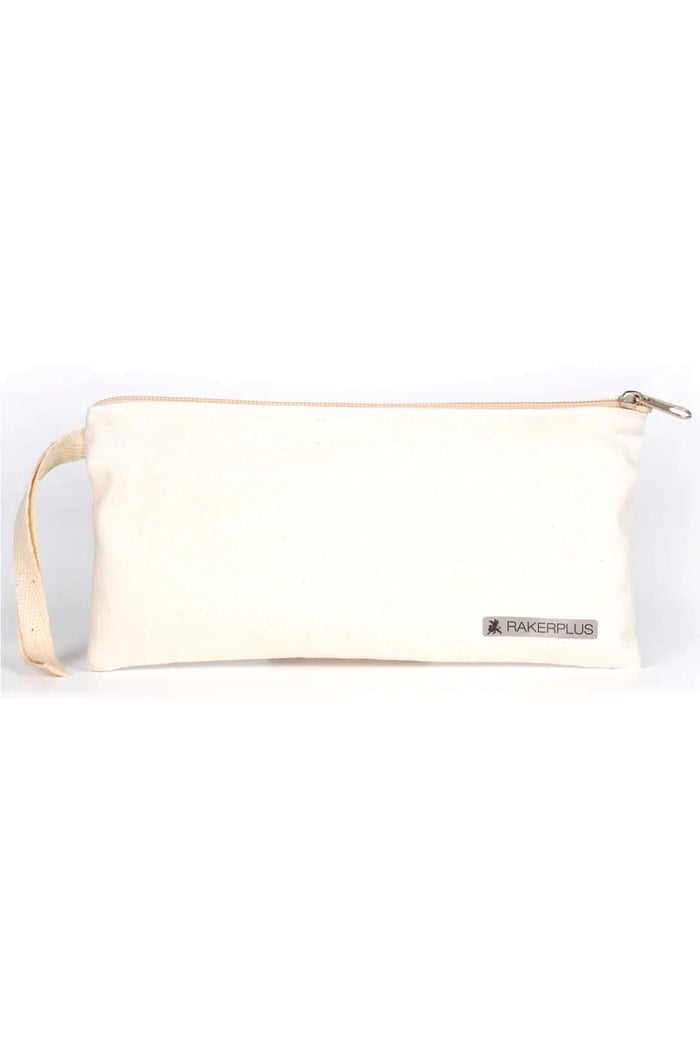 Rakerplus Krem 21x10 cm Fermuarlı Gabardin Kumaş Kalemlik RC-0004-KR