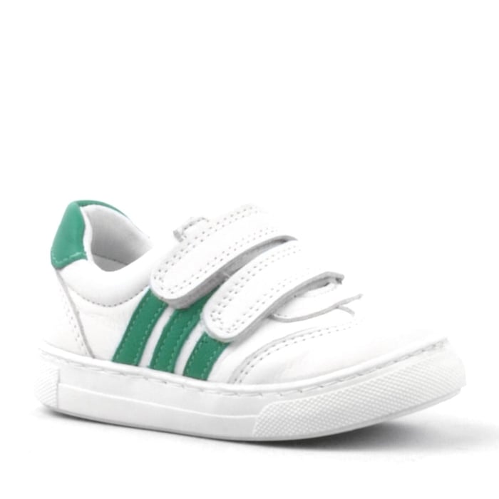 Rakerplus Rakerplus Paw Hakiki Deri Beyaz-Yeşil Cırtlı Bebek Spor Ayakkabı Sneaker