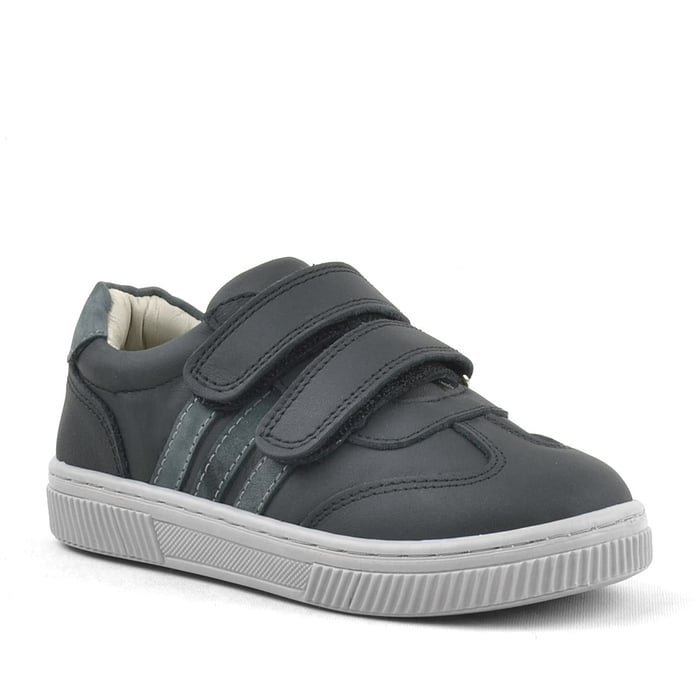 Rakerplus Paw Hakiki Deri Siyah Cırtlı Çocuk Spor Ayakkabı Sneaker