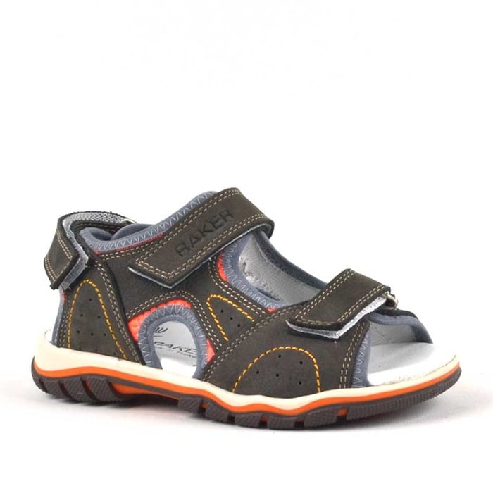 Rakerplus Genuine Leather Gray Boys Sandals