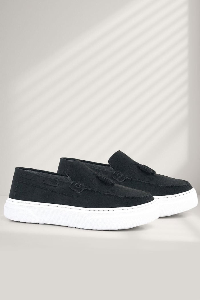 Rakerplus Black Suede Boys Classic Moccasin Shoes 3404-SN.26