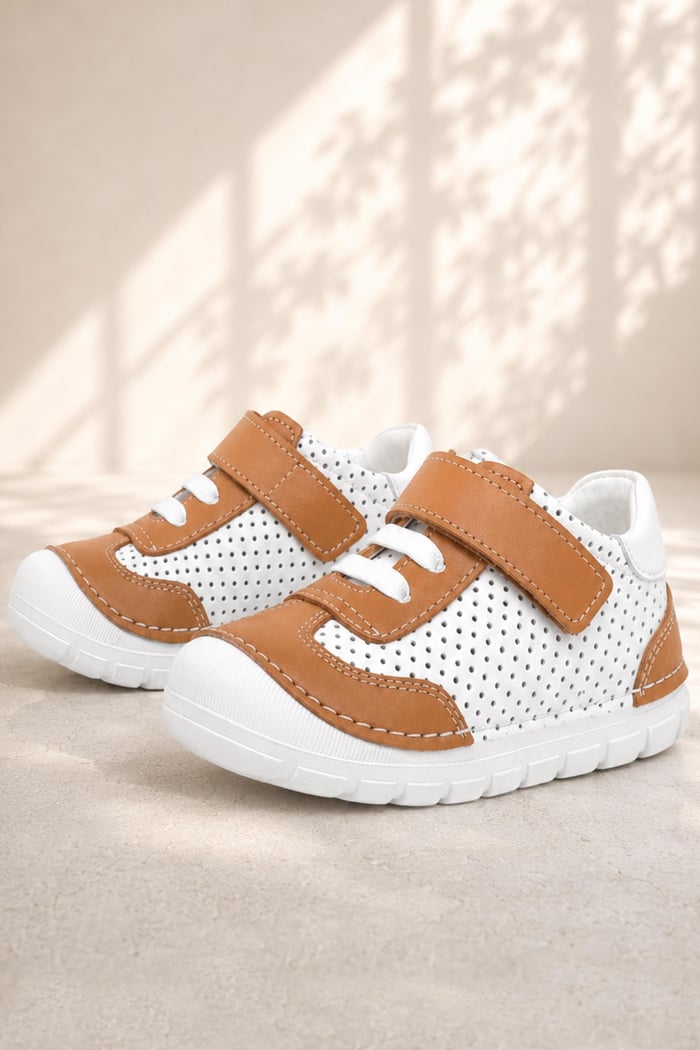 Seasonal Boy's Genuine Leather Baby White Shoes Tabor Anatomics