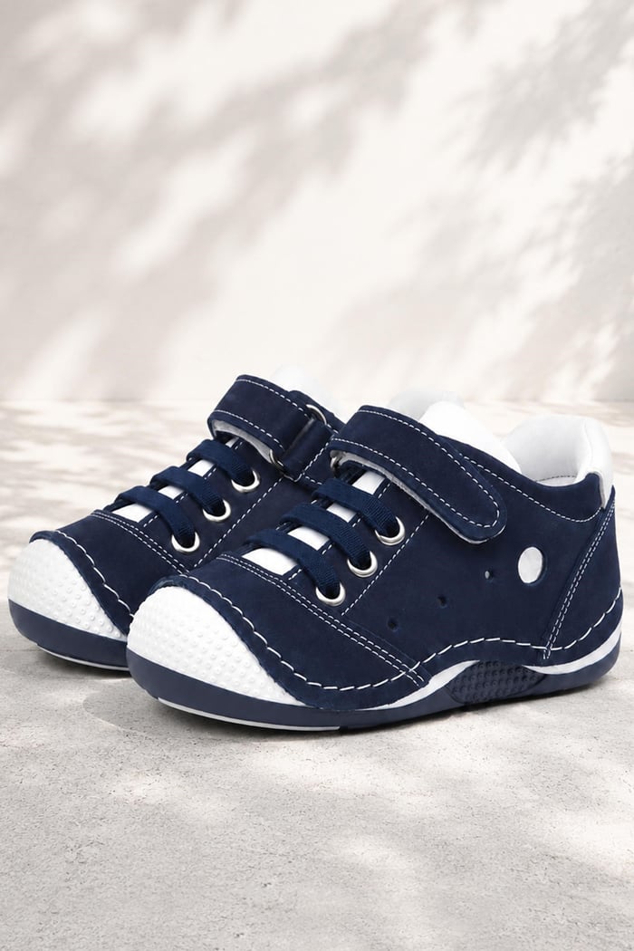 Navy Summer Baby Boy Genuine Leather Anatomic Sports Shoes