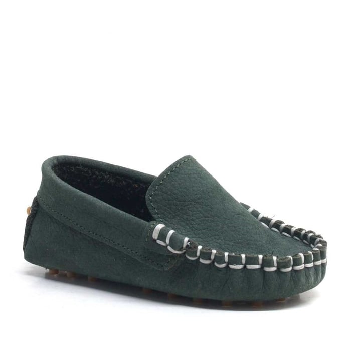non Slip Genuine Leather Shoe Baby Booties Green indoor First Step Toddlers