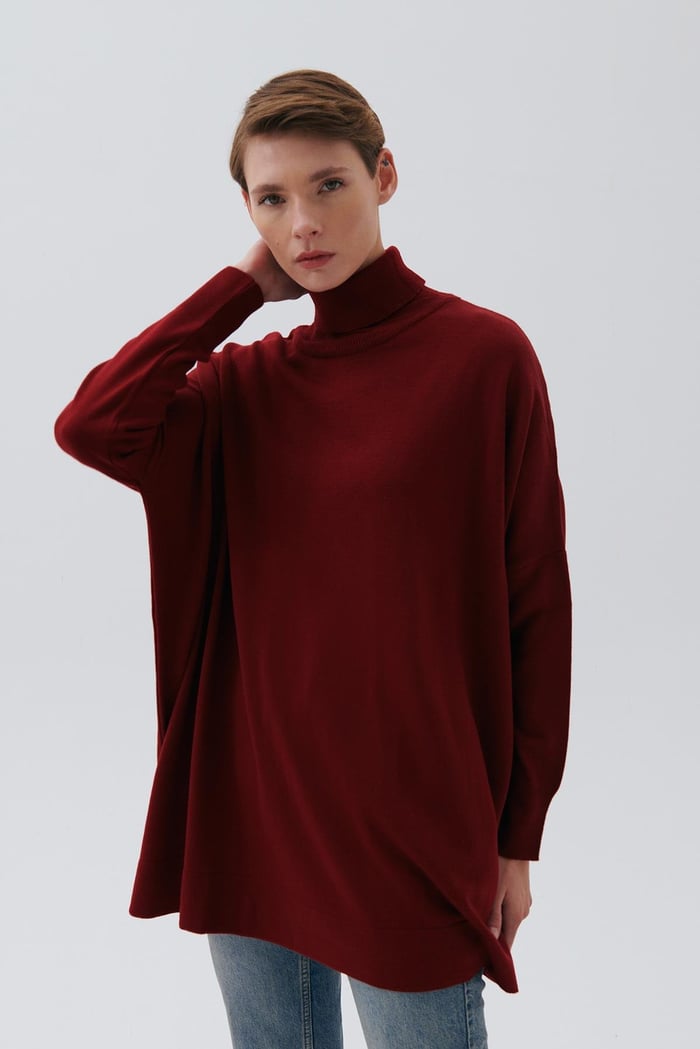 LENA TRİKO TUNİK BORDO